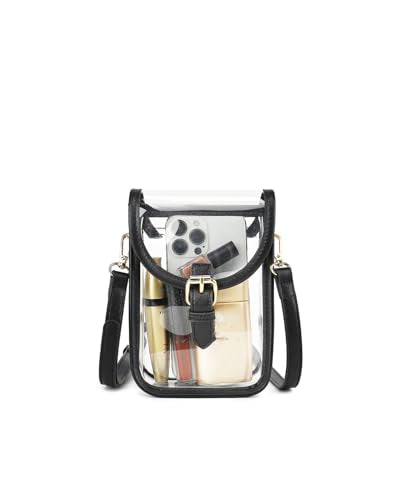 Small Clear Purse for Women Stadium, Clear Crossbody Cell Phone Purse Bag for Concerts, Sporting Event