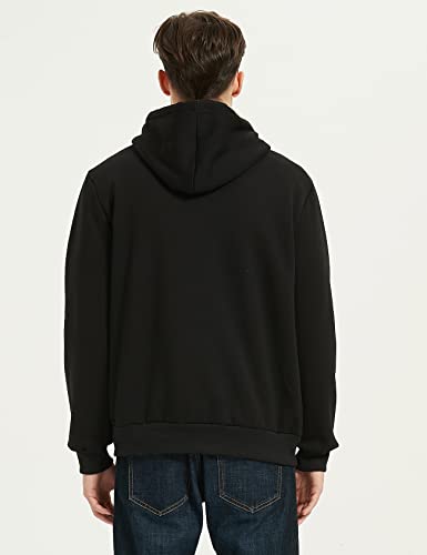 Flygo Men's Sherpa Hoodie Jacket Fleece Lined Zip Up Warm Hoodies Sweatshirt Winter Zipper Sweater Hooded Coat