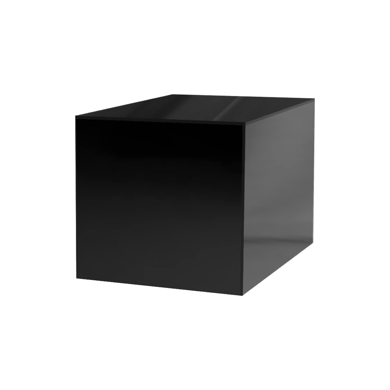 Marketing Holders 5 Acrylic Display Riser Box with One Open Side No Lid Versatile Preassembled Glossy Black Square Lucite Retail