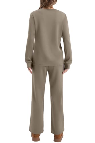 WIHOLL Lounge Sets for Women 2 Piece Travel Vacation Outfits Fall Sweatsuit Tracksuit