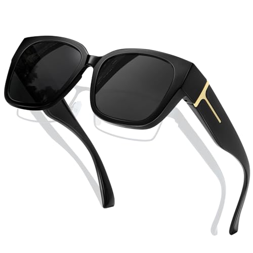KANASTAL Oversized Over Glasses Sunglasses for Women Men Square Fit Over Polarized Sun Glasses UV400