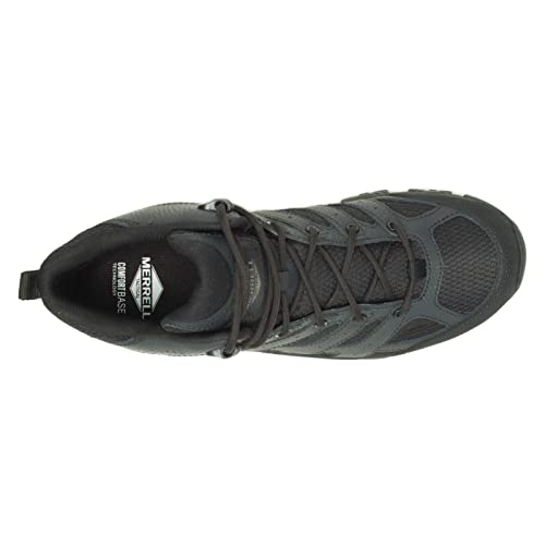 Merrell mens Moab 3 Tactical Mid Waterproof Boots, Coated Leather & Mesh Upper Combat Hiking Work Shoes