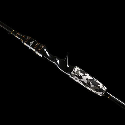 Entsport E Series - Camo Legend 2-Piece 7-Feet Casting Rod 24 Ton Carbon Fiber Baitcasting with 2 Tips - Medium and Medium...