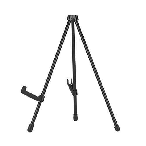 Amazon Basics Tabletop Instant Easel, Black Steel Table Top Easels for Display, Adjustable & Portable Tripod for Painting...