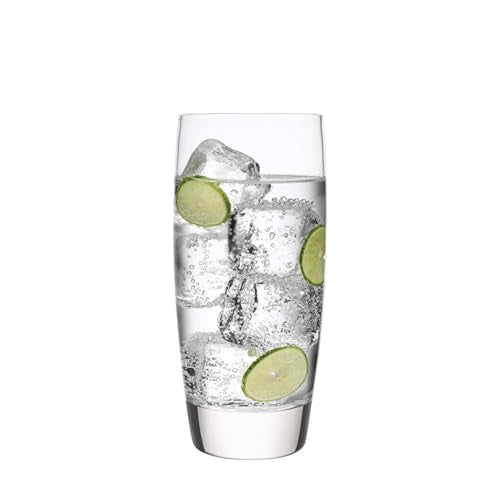 Luigi Bormioli Michelangelo 20 oz Beverage Glasses - Large Capacity, Crystal-Clear Design - Fine Laser-Cut Rims, Ideal for...