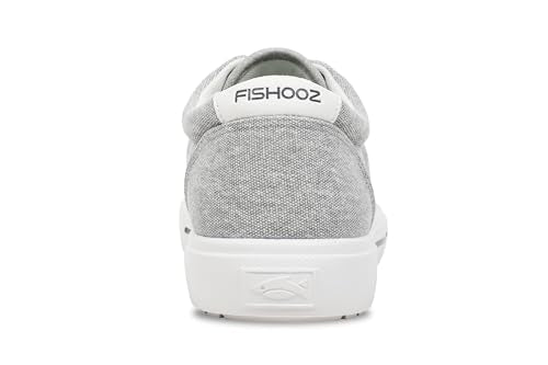 FISHOOZ Men’s Sunwashed Lace-Up Deck Shoes – Water-Repellent, Arch Support, Padded Collar, Sneaker Platform – Boat, Fishin...