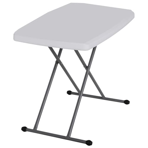ZenStyle 3 ft Adjustable Folding Table, Indoor Outdoor Portable Plastic Dining Card Table Utility Table for Camping Dining...
