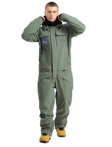GSOU SNOW Ski Suits Women Men One Piece Snow Suits Waterproof Windproof Men Snowsuit Insulated Ski Jumpsuit for Snow Sports