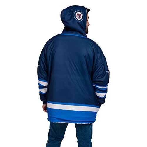 FOCO NHL unisex-adult Nhl Reversible Oversized Sherpa Hoodie Sweatshirt Hoodeez