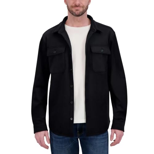 Kirkland Signature Men's Shirt Jacket – Heavyweight 2-Way Stretch Workwear, Button Closure, Long Sleeve, Casual Outerwear