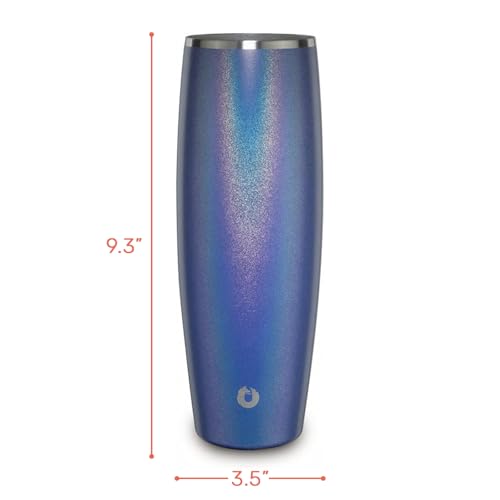 SNOWFOX Premium Vacuum Insulated Stainless Steel Beer Glass With Lid, Home Bar Accessories, Elegant Bartending, Lightweigh...