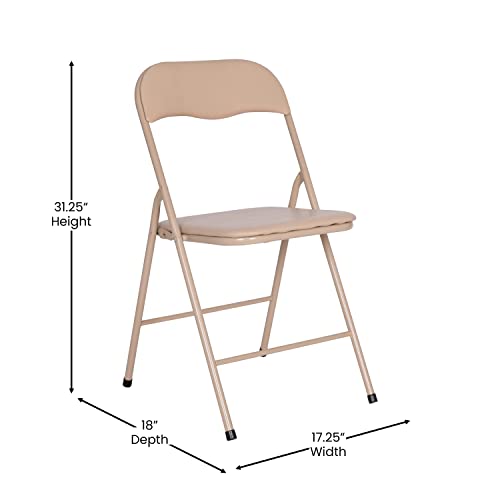 Flash Furniture Madison 5-Piece Folding Card Table and Chairs Set, Portable Event Table and Chairs Set for Indoor and Outd...
