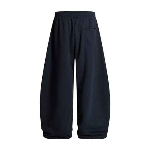 Aelfric Eden Barrel Sweatpants for Mens Side Striped Drawstring Elastic Waisted Wide Leg Lounge Pants with Pockets