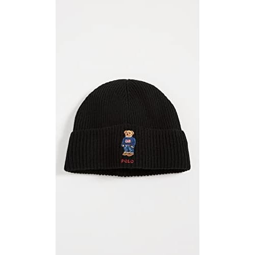 Polo Ralph Lauren Men's Solid Flag Bear Beanie