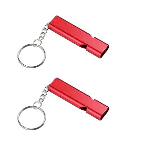 Premium Extra Loud Whistles for Camping Hiking Hunting Outdoors Sports and Emergency Situations, Sturdy but Light Aluminiu...