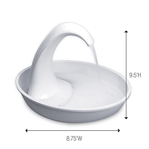 Pioneer Pet Swan Pet Drinking Fountain for Cats and Dogs - 80oz Capacity, Great for Multiple Pets – Great for Pets Who Lov...