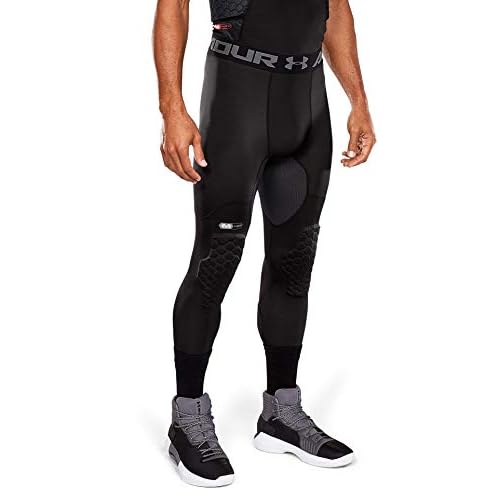 UNDER ARMOUR Men's Full Length Basketball Tights, Padded Knee Protection, Adult Sizes