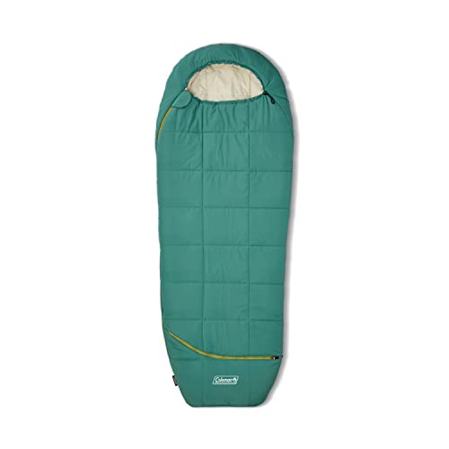 Coleman Big Bay 0/20/40°F Cold-Weather Sleeping Bag, Adult Mummy Sleeping Bag with Headrest, Foot Ventilation, & Storage S...