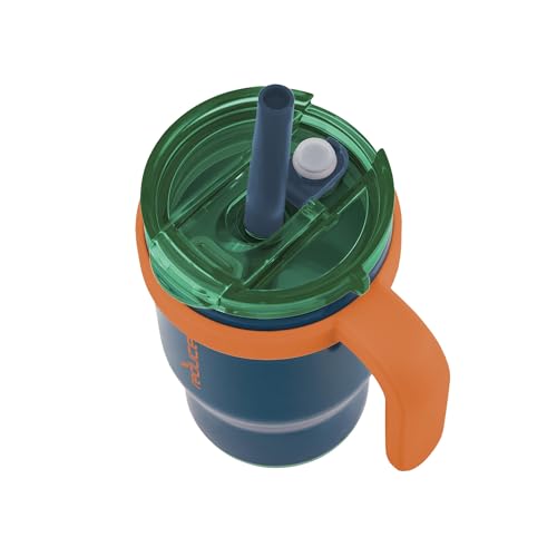REDUCE 14 oz Coldee Tumbler with Handle for Kids - 2 Pack, Leakproof Insulated Stainless Steel Mug with Lid & Spill-Proof ...