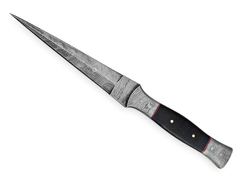 Generic Handmade Damascus Hunting Knife with sheath - Fixed Blade Hunting Knives for Men - Handmade Damascus Double Edge D...