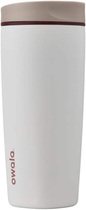 Owala SmoothSip Slider Insulated Stainless Steel Coffee Tumbler, Reusable Iced Coffee Cup, Hot Coffee Travel Mug, BPA Free...