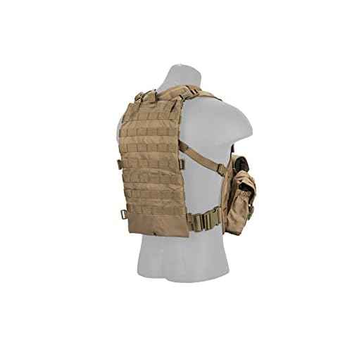 Lancer Tactical Airsoft Paintball Vest M4 M16 MOLLE Modular Chest Rig w/Quick Release Buckles (Small to Extra Large)