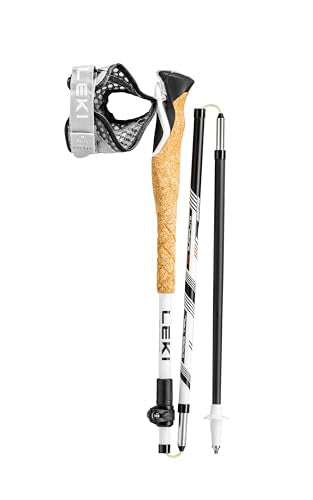 LEKI Cross Trail FX Superlite Trekking Poles - Foldable Collapsible Carbon Lightweight Poles for Hiking & Trail Running