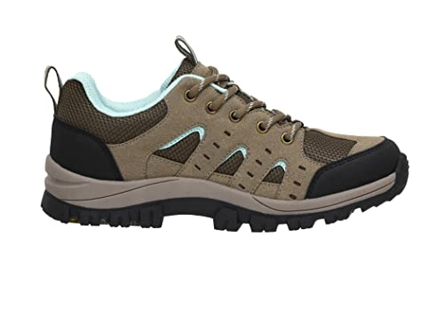 CUSHIONAIRE Brig Womens Hiking Shoes, Supportive Trail Shoes for Women with Waterproof Protection and Arch Support