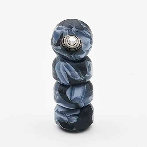 Fingerboard Wheels with Bearing CNC Lathed Swirl Color New Material (Black mix)