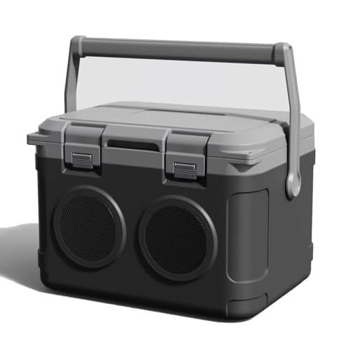 GETUHAND Camp Cooler with Bluetooth Speaker 22 Quart，48 Hours Ice Retention, Portable Handle, Outdoor Camping Cooler for B...