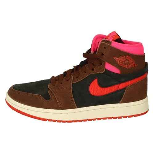 Air Jordan 1 Zoom CMFT 2 Women's Shoes (DV1305-206, Cacao Wow/Black/Hyper Pink/Picante Red) Size 10