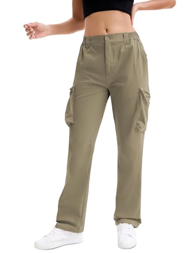 AOHIKE Cargo Pants for Women Light Weight Hiking Travel Pants with 7 Deep Pockets