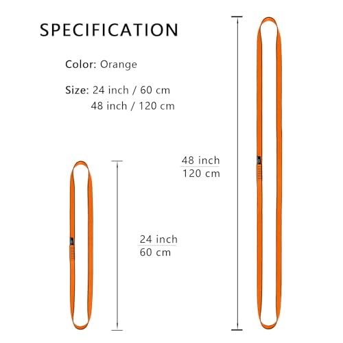 AINIKEY 18MM Nylon Climbing Sling Runner 23KN CE2008/EN566 Rock Climbing Webbing Straps for Outdoor Climbing, Rappelling, ...