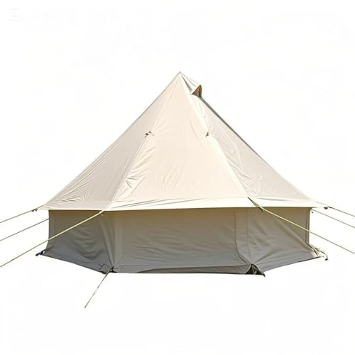Spacious 4 Person Yurt Tent with Stove Jack, 4-Season Glamping Bell Tent, Waterproof 210D Oxford Cloth, for Family Camping...