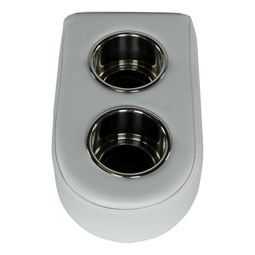 Lippert Sunset Collection Pontoon Cup Holders, Portable, Durable Marine Grade Construction, Holds Two Beverages, Durable Vinyl, Stainless Steel,13.5" L x 6.5" W x 5.5" H - 2024049110