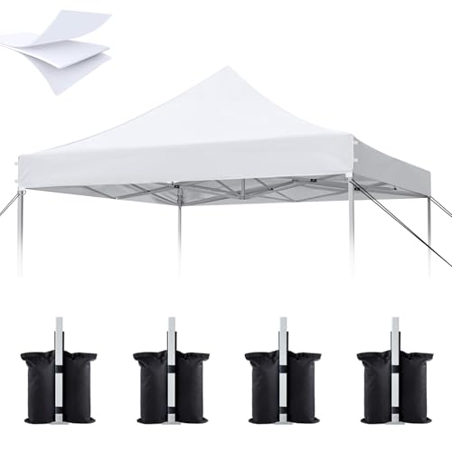 10x10 Canopy Replacement Top, 500D Heavy Duty Waterproof Canopy Replacement Top for Straight Leg Frame, Pop Up Canopy Tent...