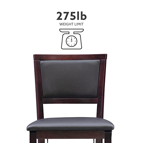 Linon Home Decor Keira Pad Back Folding Counter Stool, 24-Inch