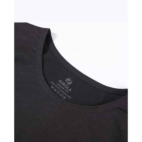 AUROLA Essentials Seamless Short Sleeve Crop Top for Women Workout Active Comfort Athletic Shirts Tee