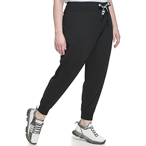 DKNY Womens Mid Rise Drawstring Joggers