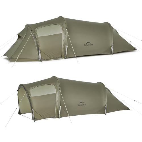 Naturehike Opalus UL 4 Season Tents for Camping, Windproof 2-3 Person Winter Camping Tent, Double Layer Cold Weather Tunne...