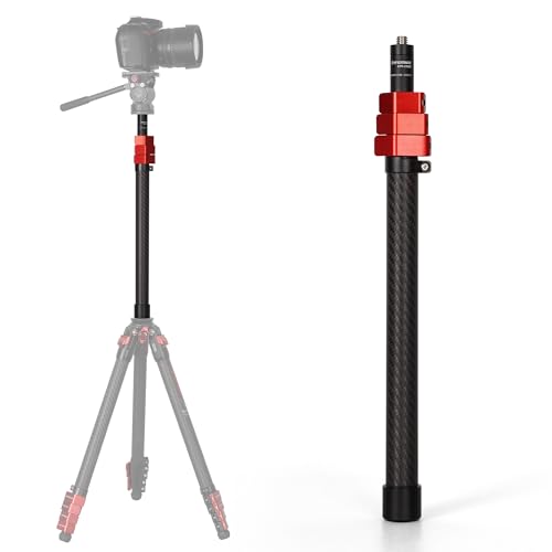 IFOOTAGE Carbon Fiber Camera Pole, 37-108cm/14.6-42.5in Extension Tube With 1/4" 3/8" Screw, Compatible With Tripod/Monopo...