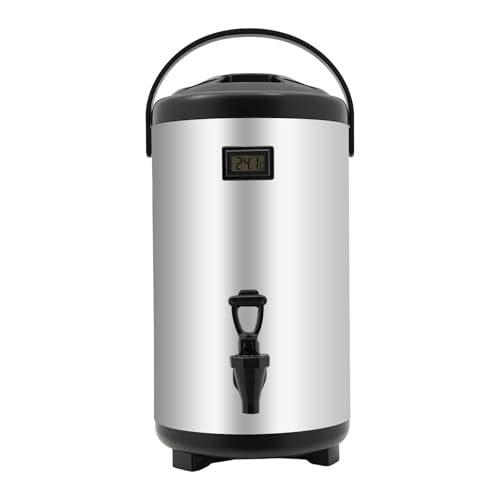 XEJMEOO Stainless Steel Insulated Beverage Dispenser, Insulated Thermal Hot and Cold Beverage Dispenser with Spigot 3.17Ga...