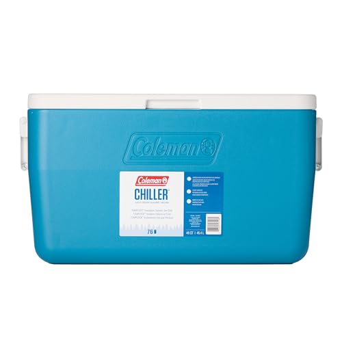 Coleman Chiller 48qt Insulated Portable Cooler with Ice Retention & Heavy-Duty Handles, Made in USA, Great for Camping, Ta...