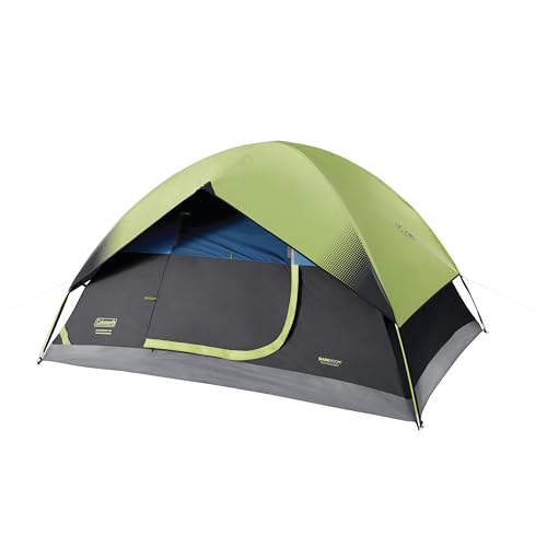 Coleman Sundome Dark Room 4/6 Person Tent, Blocks 90% of Sunlight to Keep Inside Cool, Weatherproof Tent with Rainfly Sets...