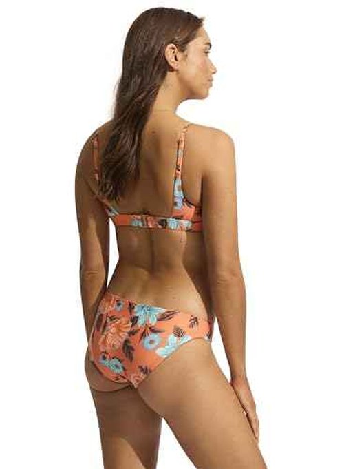 Seafolly Women's Standard Active Hybrid Bralette Bikini Top with Center Keyhole Detail, Garden Party Melon