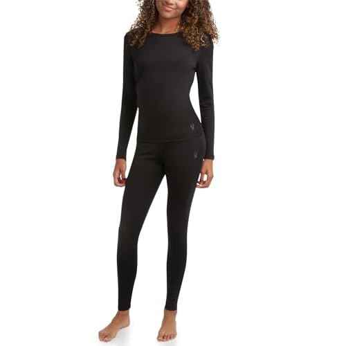 Spyder Womens Thermal Underwear Set - 2 Piece Moisture Wicking Insulated Long Johns Fleece Lined Top & Leggings for Women