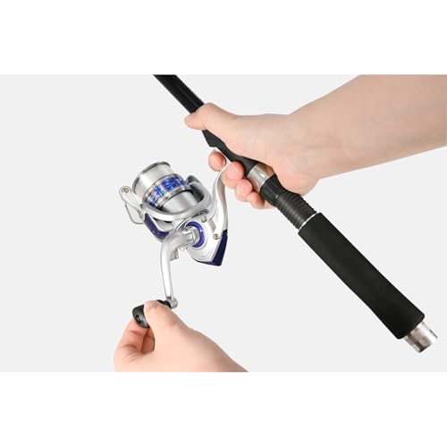 2PACK Fishing Pole Combo,Carbon Fiber Fishing Rod Spinning Reels Fishing Carrier Bag for Travel Saltwater Freshwater