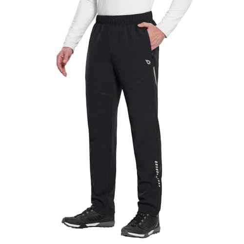 baleaf Men's Winter Cycling Running Pant Water Resistant Fleece Mountain Bike Pants Cold Weather Gear Windproof