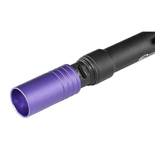 Streamlight 66148 Stylus Pro USB 400nm UV Rechargeable Penlight with 120V AC Adapter, USB Cord and Nylon Holster, Black