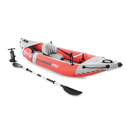 INTEX 68303EP Excursion Pro K1 Inflatable Kayak Set: Includes Deluxe 86in Kayak Paddles and High-Output Pump – SuperTough ...